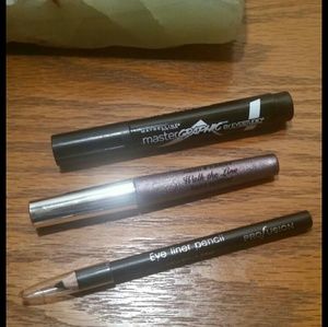 Eyeliner trio all never used hard candy,Maybelline
